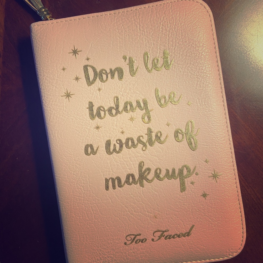 Too Faced Pink Leatherette Carrying Case
